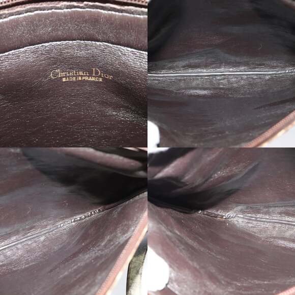 DIOR Trotter Canvas Shoulder Bag Brown Gold - Picture 11 of 11